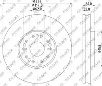 Диск тормозной левый TG-BDP0018/43512-53010 *Ti•GUAR (перфорированный)