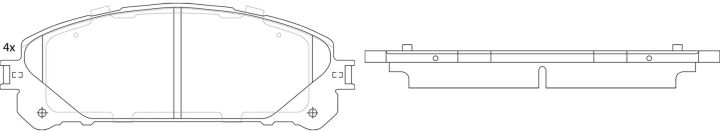 Тормозные колодки BP21845* SB NAGAMOCHI  Тормозные колодки BP21845* SB NAGAMOCHI